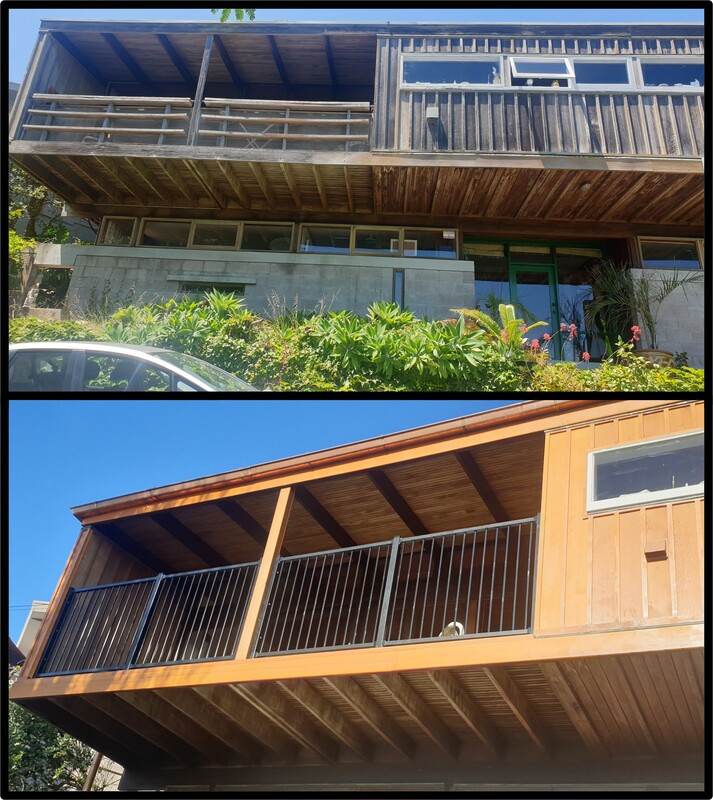 Cedar Staining - Before & After