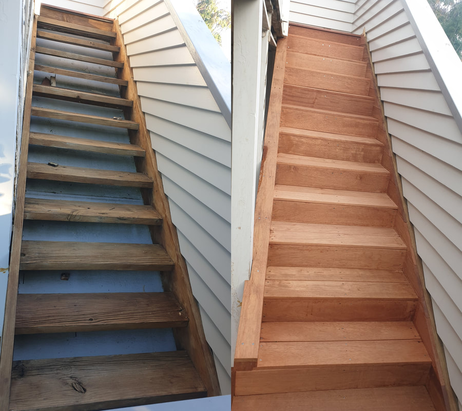 Deck Stairs - Before & After